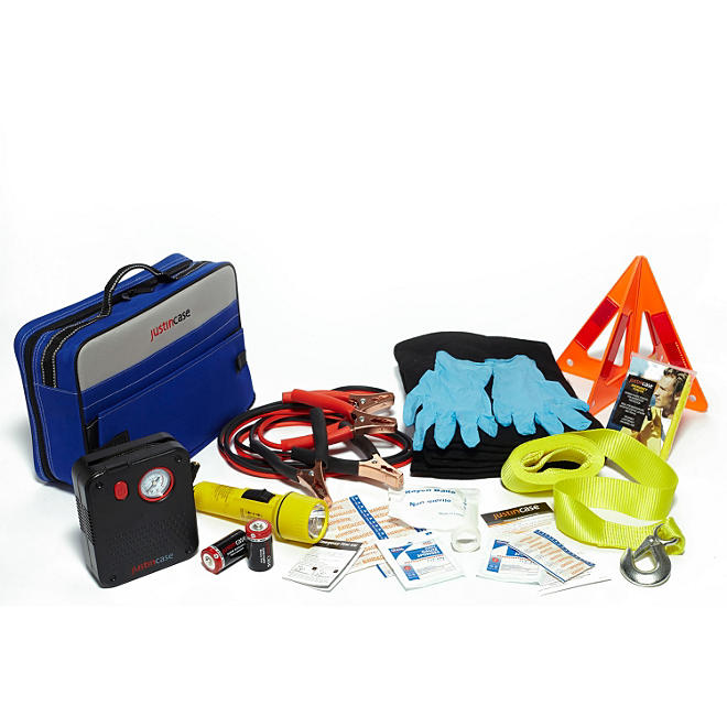 Justin Case Auto Safety Kit with Air Compressor