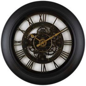 Sterling & Noble 30" Bronze Open Gear Wall Clock