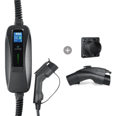 Lectron 40A EV Charger for J1772, Tesla To J1772 Adapter & Mount Bundle -  Sam's Club