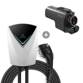 Lectron V-BOX Pro 48 Amp EV Charging Station (J1772) + Tesla Supercharger to CCS1 Adapter Bundle