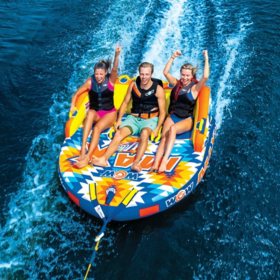 WOW Max Vibes Inflatable Water Towable for 3 People with 3K Tow Rope