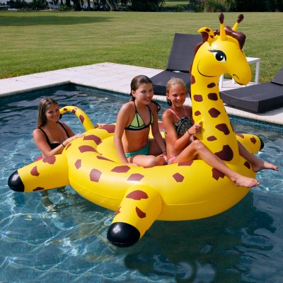 Inflatable giraffe 2024 pool toy