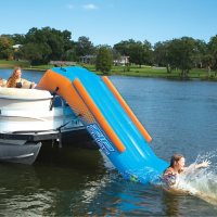 WOW Sports Large Inflatable Zip Slide for Pontoon Boats