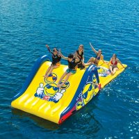 Deals on WOW Sports Floating Island Slide and Water Walkway Combo