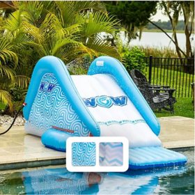WOW Sports Cascade Inflatable Pool Slide with Sprinkler, Choose Color