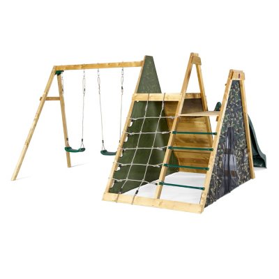 Plum pyramid climbing frame sales with swings