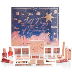 Q-KI 24 Days of Beauty Advent Calendar Makeup Products + Accessories