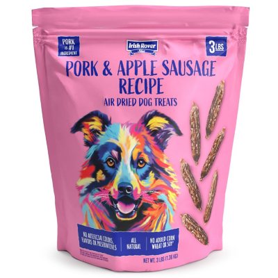 Irish Rover Pork and Apple Sausage Air Dried Dog Treats 48 oz