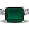 Emerald, variant on Lab Created Gemstone Tennis Necklace in Sterling Silver