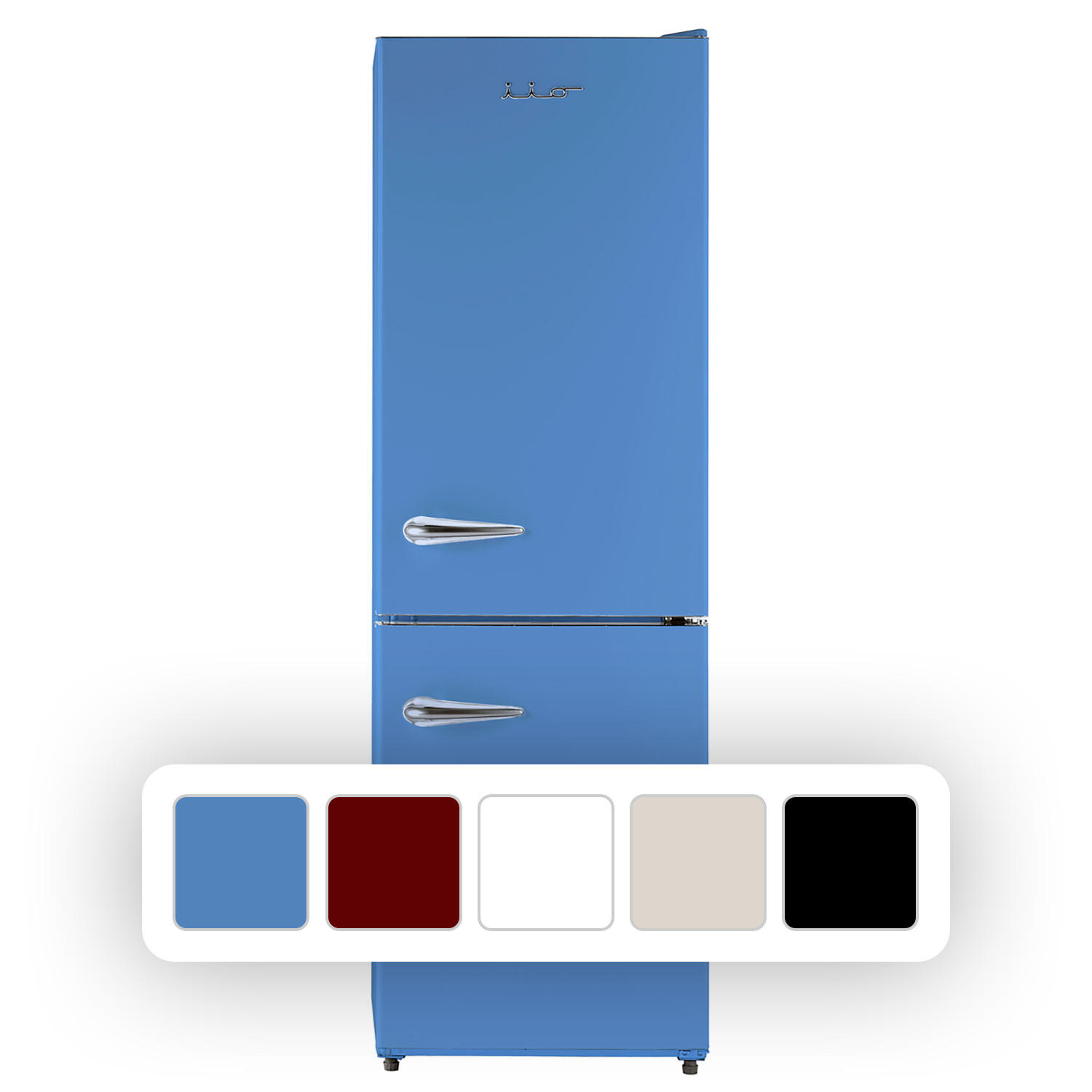 iio 11 Cu. Ft. Retro Refrigerator with Bottom Freezer (Light Blue)