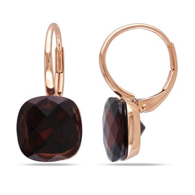 Garnet leverback earrings sale