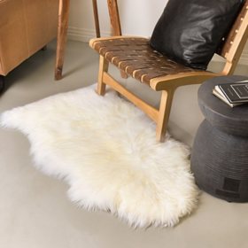 100% Genuine Silky Sheepskin Rug, 3'5"x1'11"