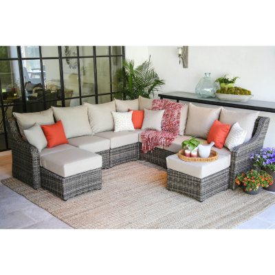 Cedar Grove 9-Piece Sectional with Choice of Premium Sunbrella Fabrics