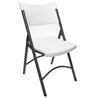 Maxchief Industrial Grade Contoured Folding Chair, White