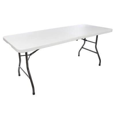 Tact Turkey swear Maxchief 6' Portable Indoor/Outdoor Use Fold-in-Half Table , White - Sam's  Club