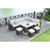 Doreen 8-Piece Patio Sectional Set With Cushions