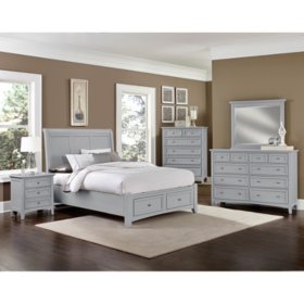 Hamilton Bedroom Furniture Set With Storage Sleigh Bed Sam S Club