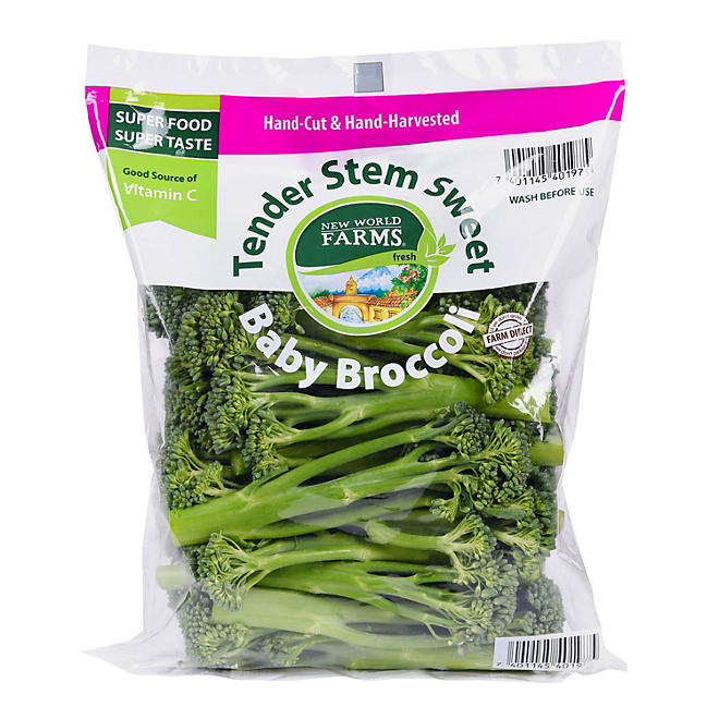 New World Farms Sweet Broccoli Tender Stems 1.5 lbs.