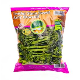 New World Farms Sweet Broccoli Tender Stems 1.5 lbs.