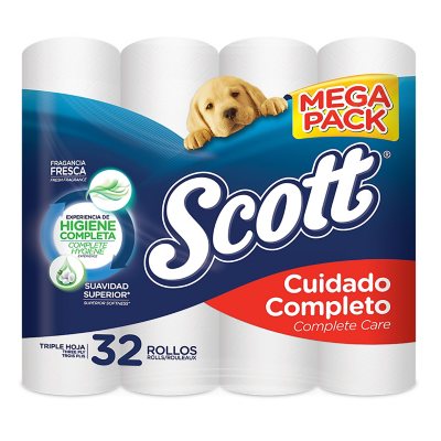 Scott Trusted Clean Toilet Paper, 32 Regular Rolls, Septic-Safe Toilet  Tissue, 1-Ply Rolls