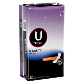 U by Kotex Security Overnight Maxi Pads (40 ct., 2 pk.)