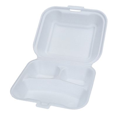 Termo Envases Foam 3-Compartment Carryout Container, 8" x 8" 200 ct.