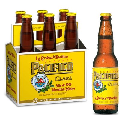 Pacifico Clara Mexican Import Lager Beer (12 fl. oz. bottle, 6 pk ...