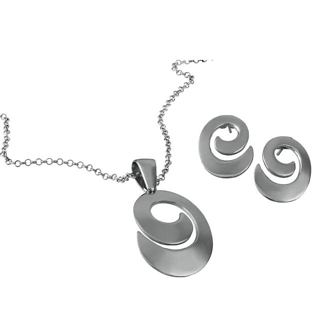 MCK By Mackech Snail Pendant and Earring Set in Sterling Silver