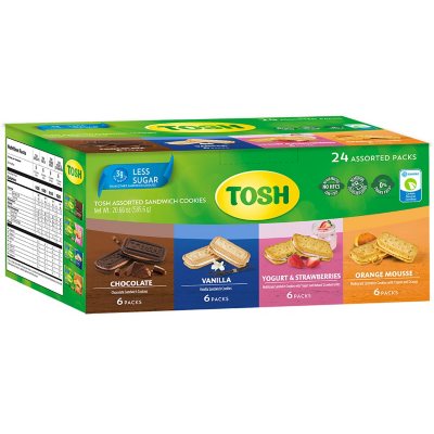 Tosh Assorted Sandwich Cookies (24 pk.) Sam's Club