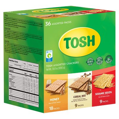 Tosh Cracker Variety Pack (36 pk.) Sam's Club
