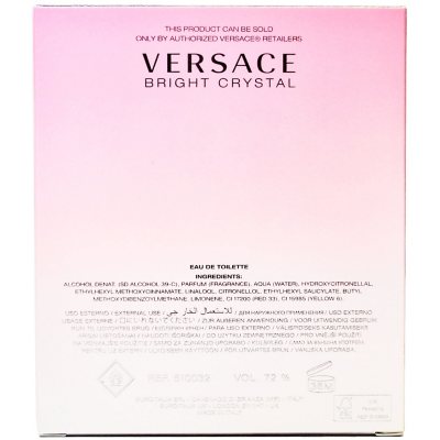 Versace Bright Crystal Eau De Toilette Spray, Perfume for Women, 3