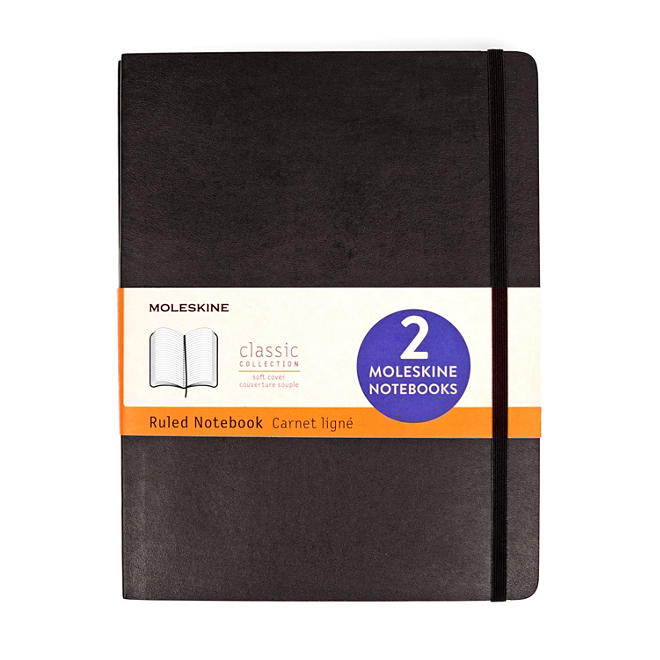 Moleskine 2-Pack Classic Black Notebooks