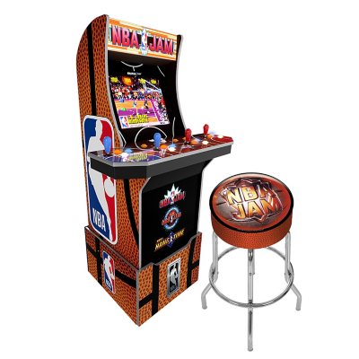 Nba Jam Deluxe Arcade 1up With Riser And Bonus Stool Sam S Club