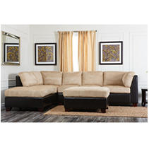 Huxton Fabric Sectional Sofa and Ottoman