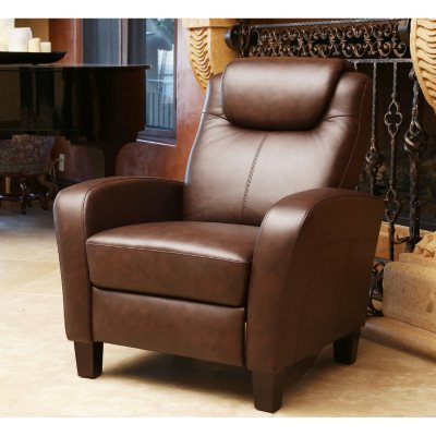 Aiden Top-Grain Leather Pushback Recliner