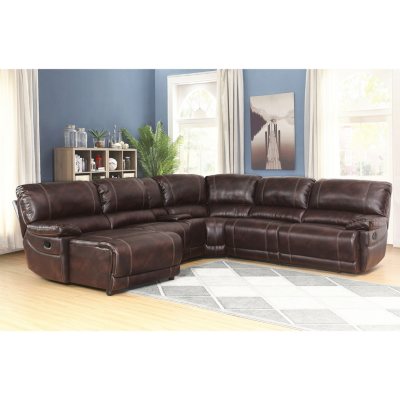 sectional carrington sofa piece leather living sofas abbyson various colors sectionals furniture sc club sl pc samsclub sams loveseats