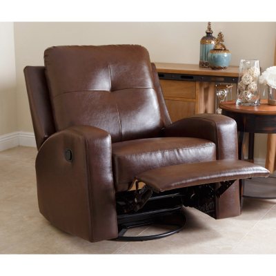Stevens Leather Swivel Glider Recliner Assorted Colors Sam s Club