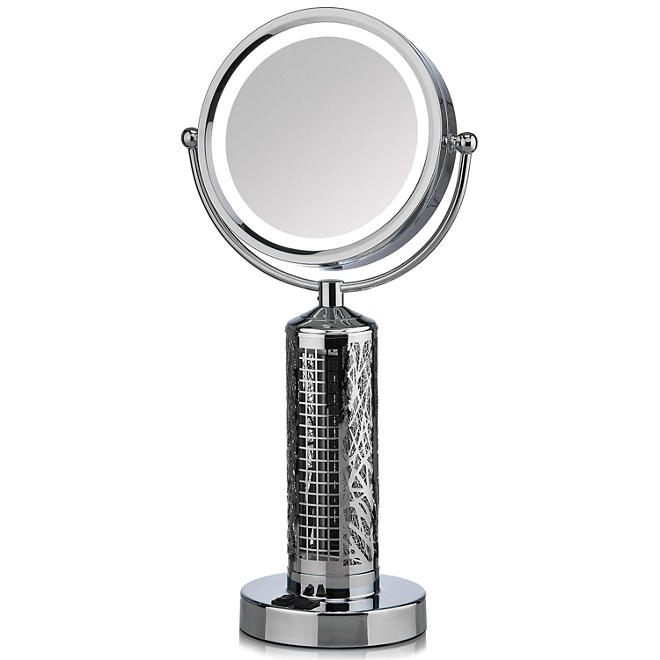 Fanity 10x LED Illuminated Vanity Mirror and Elegant Tower Fan
