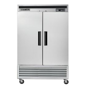 Maxx Cold Commercial Reach-In Freezer with Stainless Interior and Exterior (49 cu. ft.)