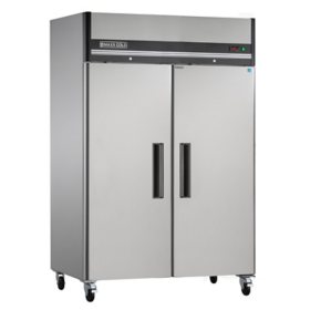 Maxx Cold X-Series Double-Door Commercial Reach-In Upright Freezer in Stainless Steel 49 cu. ft.