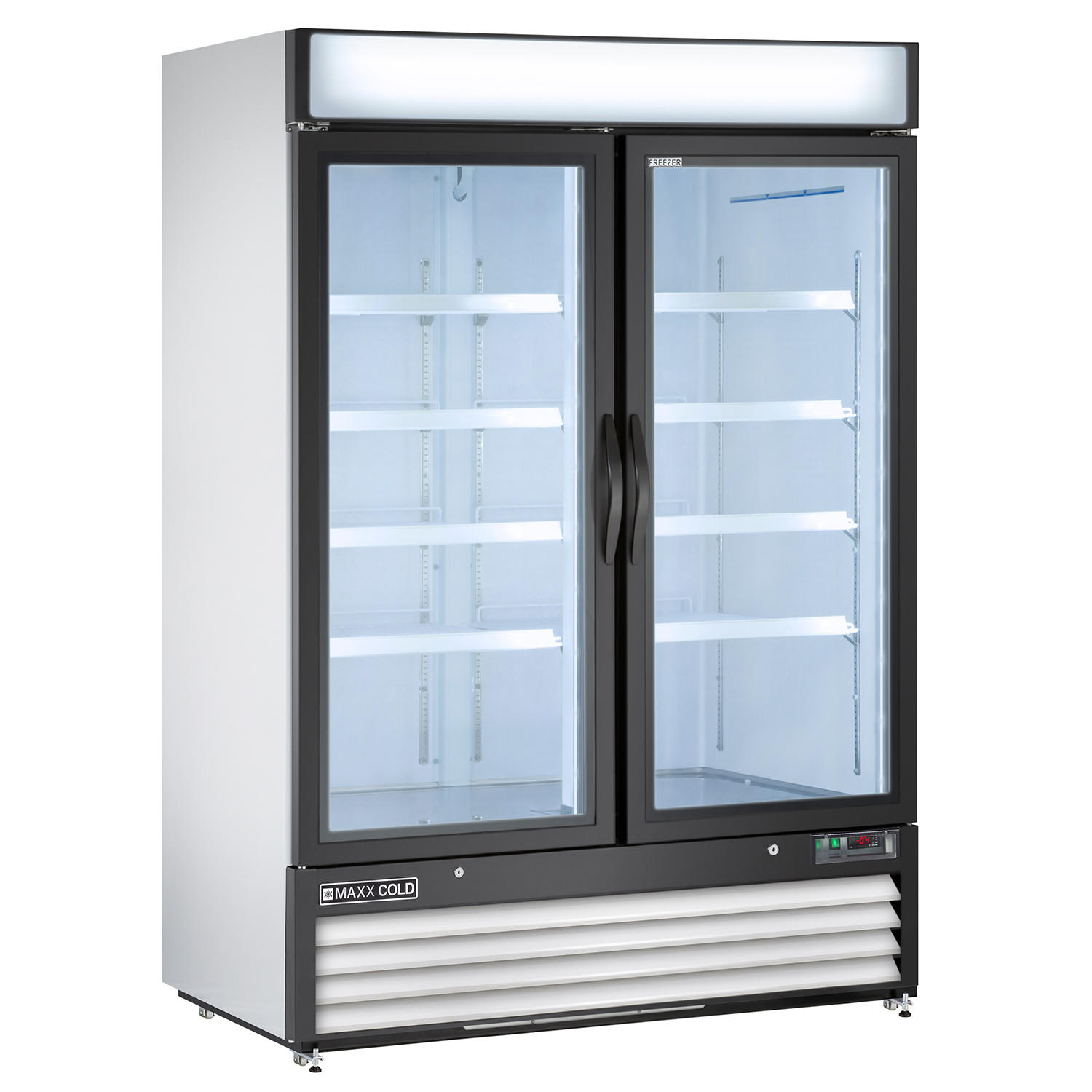 Maxx Cold X-Series Double Door Upright Merchandiser Freezer (48 cu. ft.)