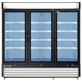 Maxx Cold X-Series Triple Door Upright Merchandiser Freezer in Black (72 cu. ft.)