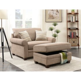 Douglas Chair And Storage Ottoman Sam S Club