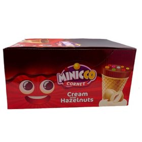 Minicco Cornet Cream With Hazelnut, 24 ct.