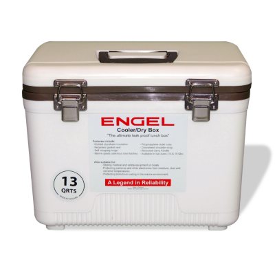 Excellent Lunch Box w/ Secure Latches 19 Quart Engel Sturdy Cooler/Dry Box 