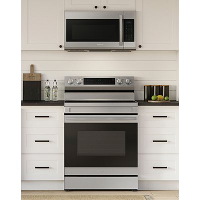 Samsung 6.3 Cu. Ft. Front Control Slide-in Electric Range with Wi-Fi in  Stainless Steel