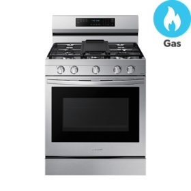 Samsung 6.3 Cu. Ft Freestanding Gas Range - Smart w/ Convection Oven & Stainless Cooktop