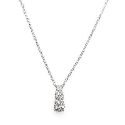 Swarovski Round Cut White Crystal Stilla Attract Pendant Necklace
