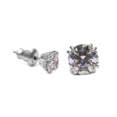 Swarovski Round Cut White Crystal Stilla Stud Earrings