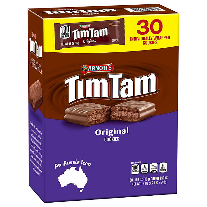 Tim Tam Original Chocolaty Cookies 0.63 oz., 30 pk.